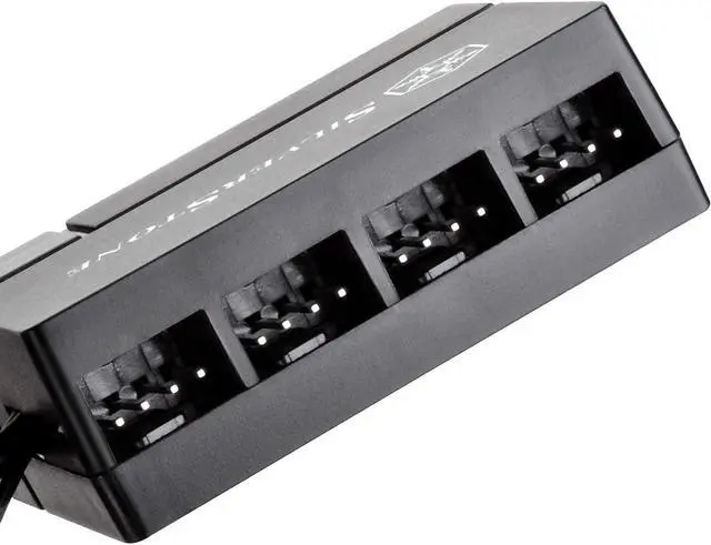 Alt view image 2 of 7 - SilverStone Technology Silverstone 8-Port PWM Fan Hub/Splitter for 4-Pin & 3-Pin Fans* in Black SST-CPF04-USA (Newest Version)