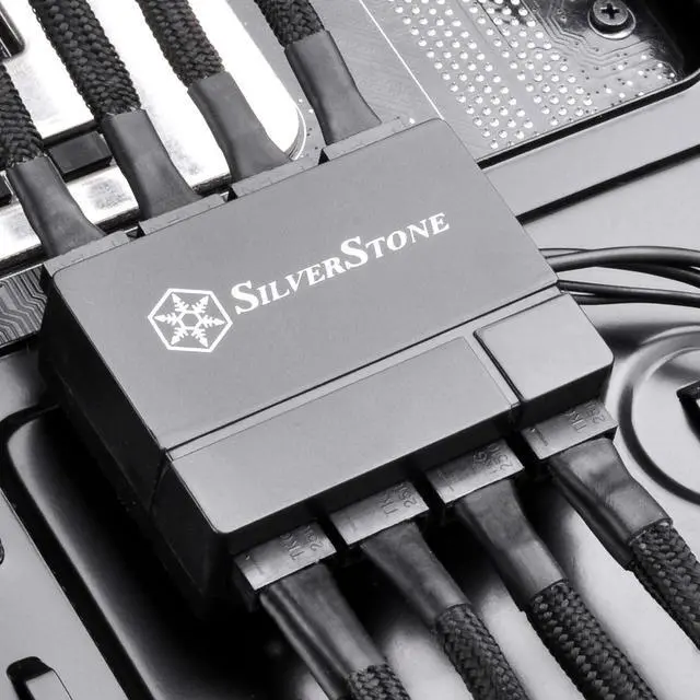 Alt view image 3 of 7 - SilverStone Technology Silverstone 8-Port PWM Fan Hub/Splitter for 4-Pin & 3-Pin Fans* in Black SST-CPF04-USA (Newest Version)