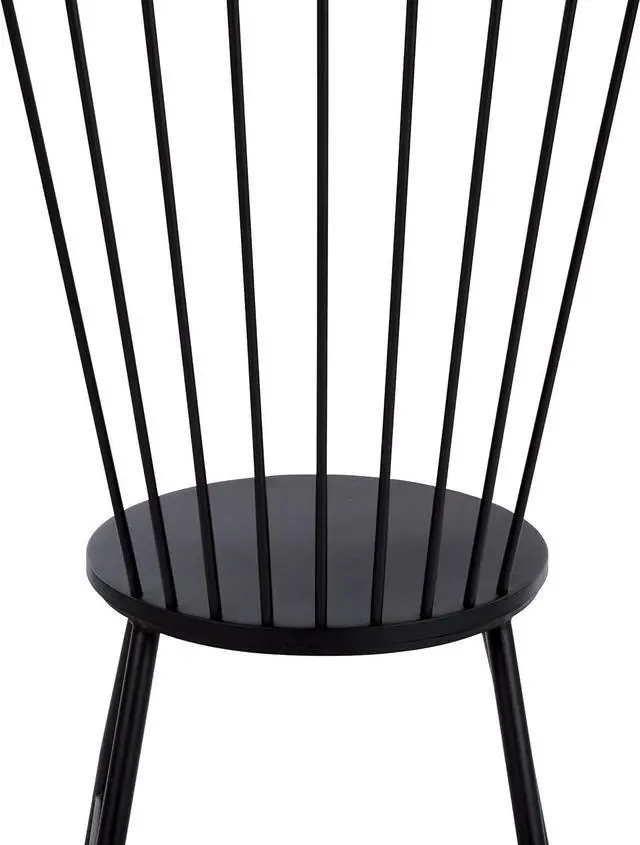 Alt view image 6 of 6 - OSP Home Furnishings Bryce Metal Dining Room Chair with Curved Back, Black Finish