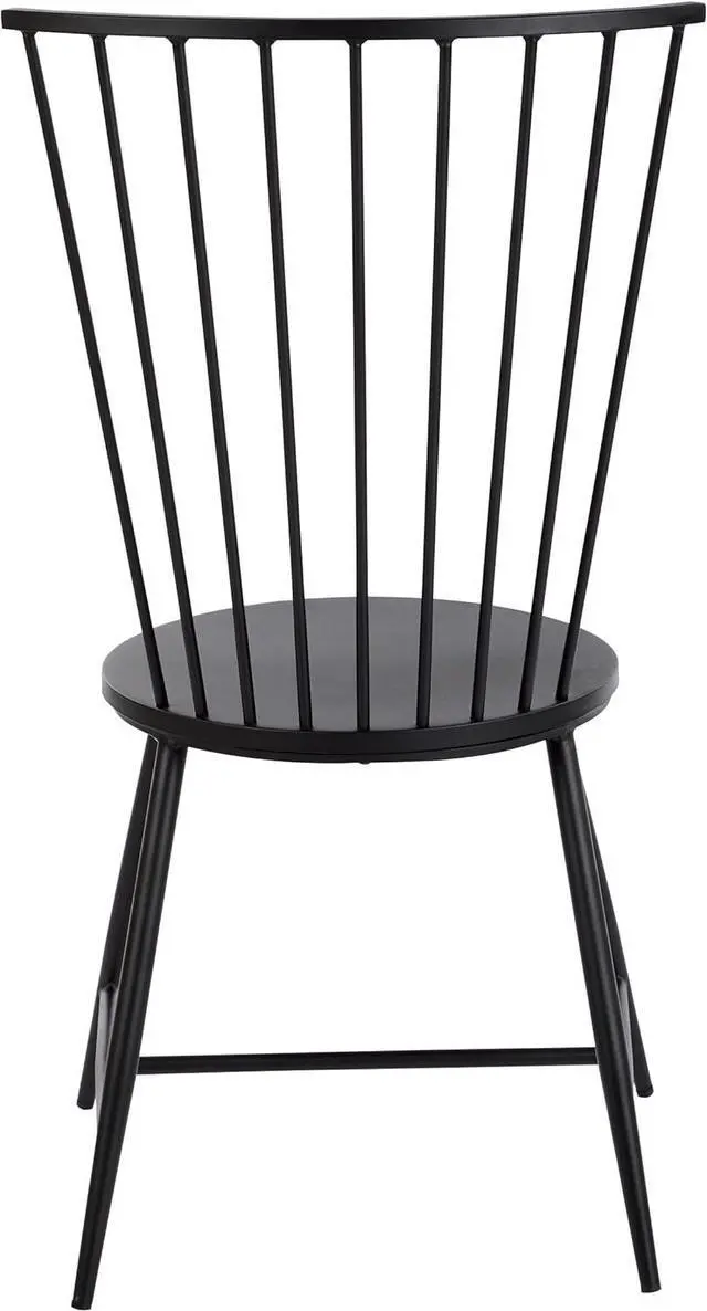 Alt view image 5 of 6 - OSP Home Furnishings Bryce Metal Dining Room Chair with Curved Back, Black Finish
