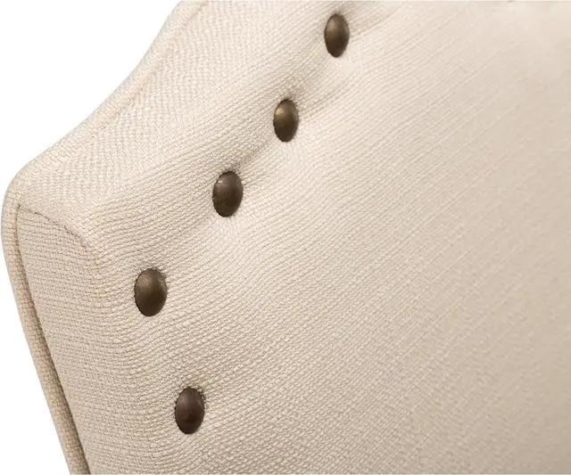 Alt view image 7 of 7 - NOBPEINT Dining Chair Upholstered Fabric Dining Chairs with Arched Backrest,Set of 2(Beige)