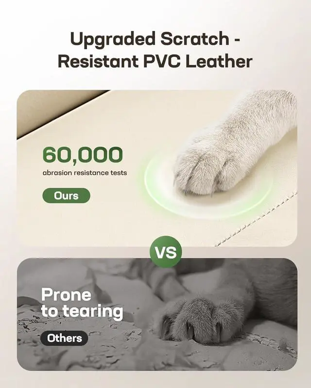 Alt view image 3 of 7 - Marsail Criss Cross Chair with Wheels, Scratch-Resistant PVC Leather Cross Legged Office Chair, Wide Mid-Back Comfy Armless Desk Chair, Height Adjustable