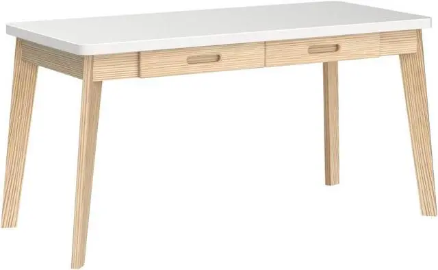 Main image of IOTXY Solid Wood Writing Desk - Home Office Workbench Desk with Drawer, 47.24" Width Laptop Computer Work Study Table