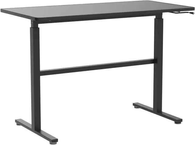 Alt view image 2 of 7 - Adjustable Standing Desk, 47" Computer Desk Height Converter Large Desktop Stand Up Desk Fit Dual Monitor for Home Office,Black