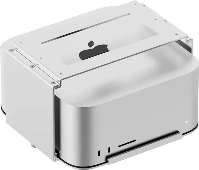 Alt view image 4 of 7 - Under Desk Mount for Apple Mac Studio M1 M2 M3 M4, Mac Mini (2010-2023) - Dust-Free, Clutter-Free, Scratch-Free, Aluminum, Quick Removal & Easy Installation