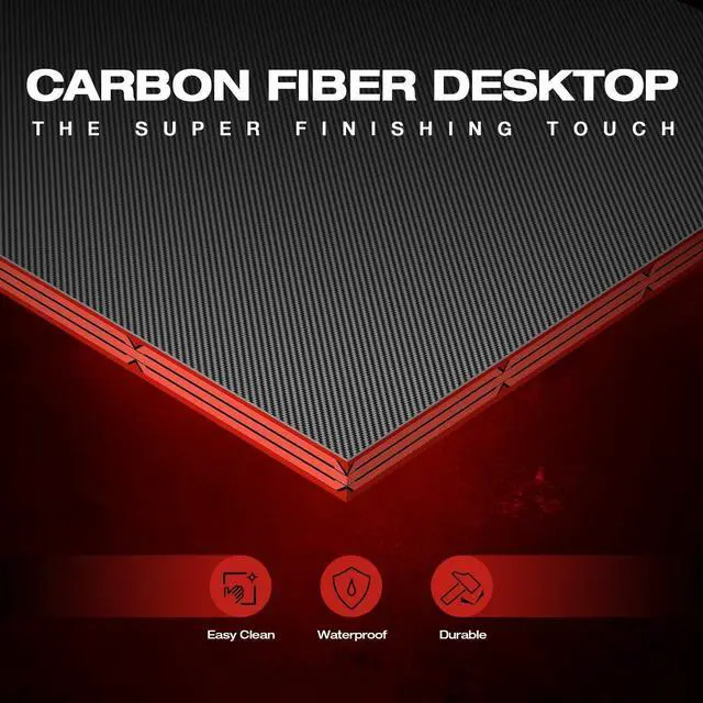 Alt view image 6 of 6 - Homall L Shaped Gaming Desk Computer Corner Desk PC Gaming Desk Table with Large Monitor Riser Stand for Home Office Sturdy Writing Workstation (Black, 51 Inch)