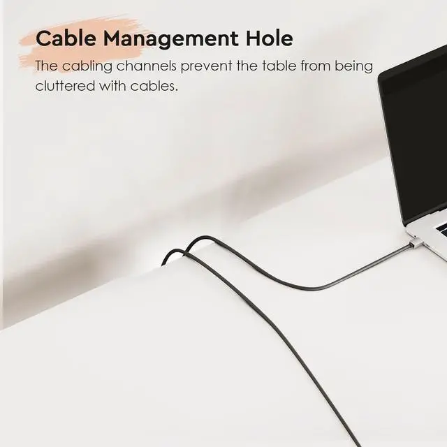 Alt view image 7 of 7 - Maihail Small Desk with Drawers, 31.5 inch Computer Desk with Drawers, Writing Table for Small Spaces, Office Table with Metal Frame, White