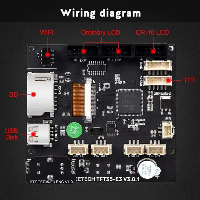 Alt view image 6 of 7 - BIGTREETECH TFT35 E3 V3.0.1 Graphic Smart Display Panel Board for Ender-3 Compatible with SKR Mini E3 V3.0, SKR 3/EZ, Octopus/Pro/Max EZ, Kraken, SKR Pro V1.2 Control Board