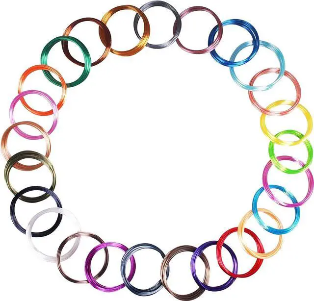 Alt view image 2 of 5 - 25 Colors Silk Shiny PLA Filament Sample Pack, Each Color 4 Meter Length, Total 100m 3D Printer 3D Pen Material Refill, with Extra 2 Finger Caps by MIKA3D
