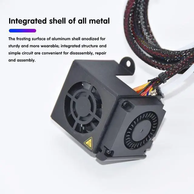 Alt view image 3 of 6 - Creativity CR10 Hotend Assembled MK8 Extruder Kit Full Set (with 0.4MM Nozzles) Upgrade for 3D Printer CR 10/CR 10S/S4/S5 Replacement Parts