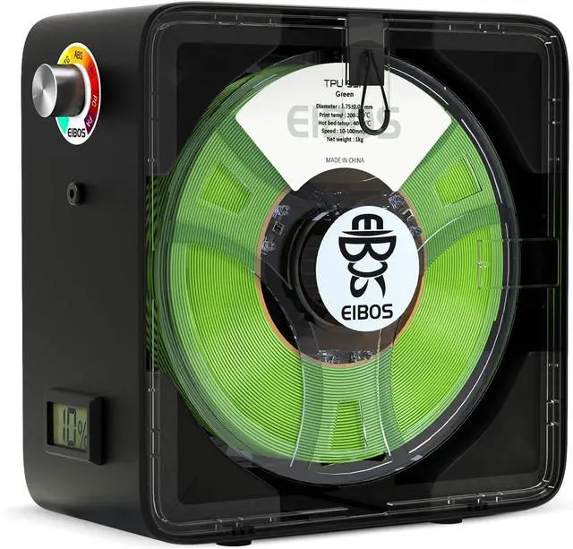 Main image of EIBOS Official 3D Printer Filament Dryer Easdry Box with Fan, Adjustable Temperature, Humidity Control & Spool Holder, Compatible with 1.75mm 2.85mm 3.00mm Nylon, PLA, ABS