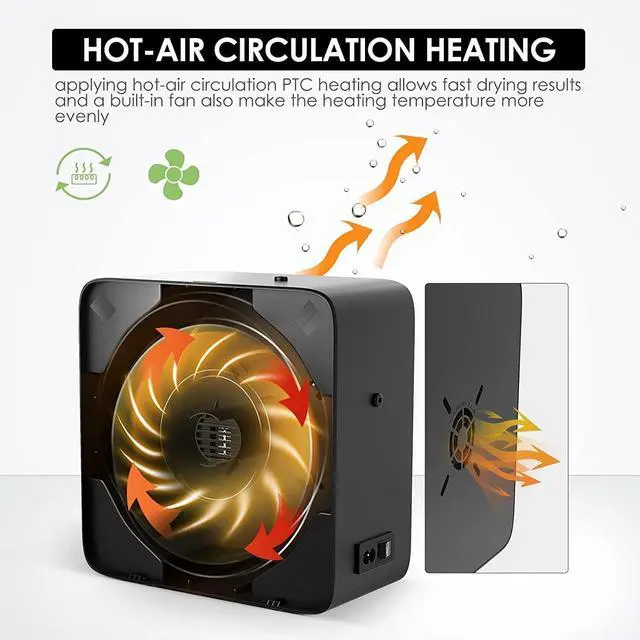 Alt view image 6 of 7 - EIBOS Official 3D Printer Filament Dryer Easdry Box with Fan, Adjustable Temperature, Humidity Control & Spool Holder, Compatible with 1.75mm 2.85mm 3.00mm Nylon, PLA, ABS