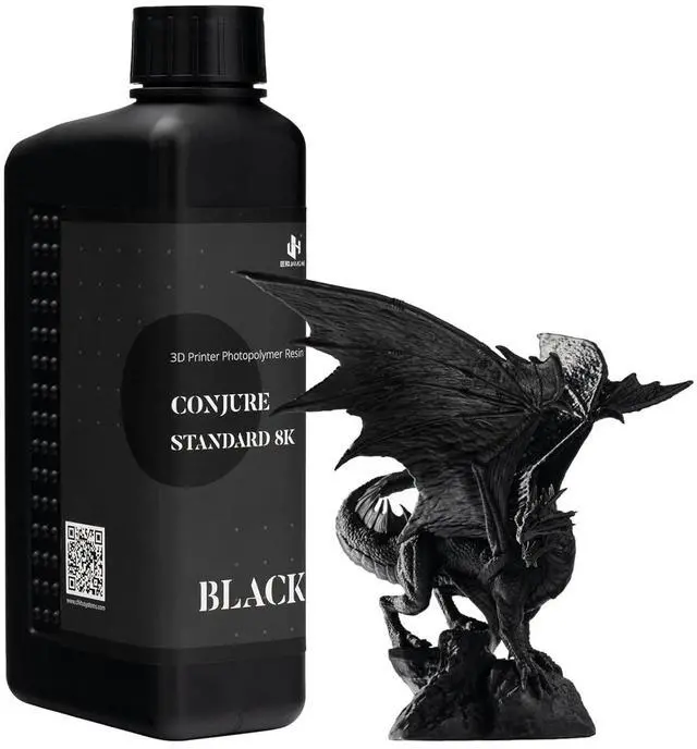 Main image of 1kg 3D Printing Resin Conjure Standard Resin, 405nm Standard UV Light Curing Photopolymer Fast Curing Resin for LCD/DLP/MSLA 3D Printer,Near-Expiry Resin - Limited Stock (Black, 1kg)