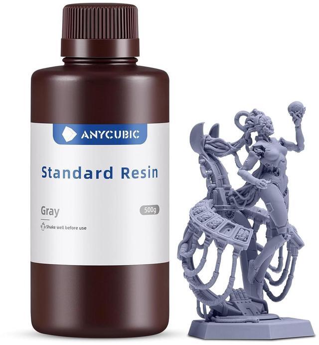 Main image of ANYCUBIC 3D Printer Resin, 405nm SLA UV-Curing Resin with High Precision and Quick Curing & Excellent Fluidity for LCD 3D Printing (Grey, 500g)