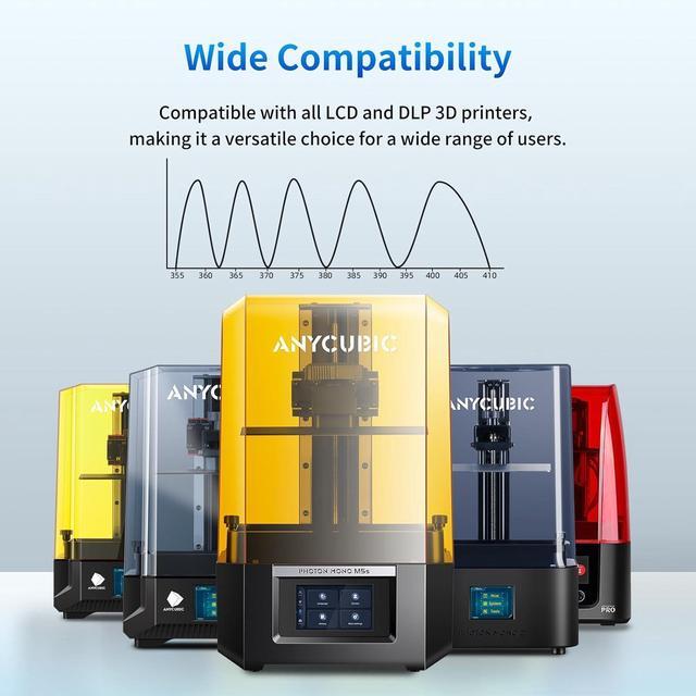 Alt view image 6 of 7 - ANYCUBIC 3D Printer Resin, 405nm SLA UV-Curing Resin with High Precision and Quick Curing & Excellent Fluidity for LCD 3D Printing (Grey, 500g)