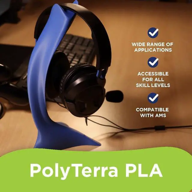 Alt view image 5 of 7 - Polymaker Matte PLA Filament Matte Charcoal Black 1.75mm 1kg 3D Printing Filament, PolyTerra 3D Printer PLA Filament