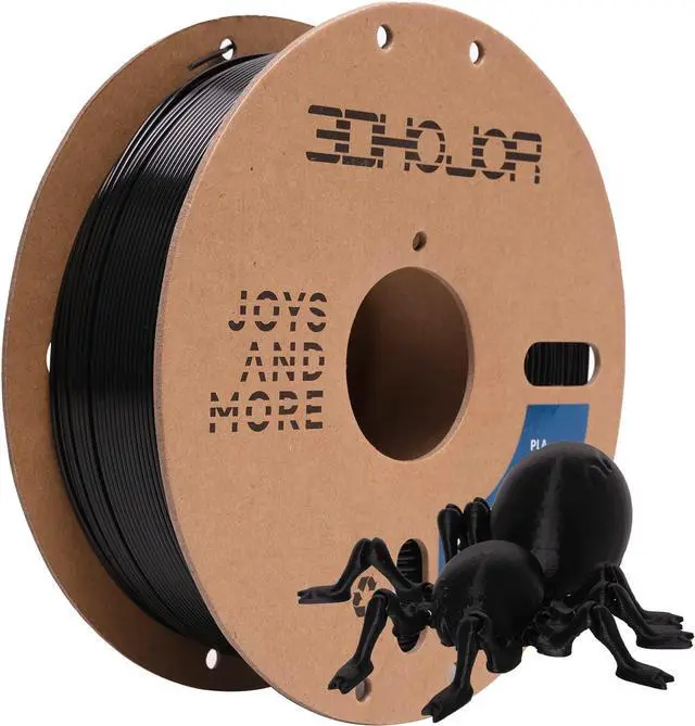 Main image of High Speed PLA Filament 1.75mm Black,3D Printing Filament,1kg Cardboard Spool (2.2lbs), Fit Most FDM 3D Printer,Dimensional Accuracy +/- 0.03 mm,Vacuum Packaging, No Brittle Filaments
