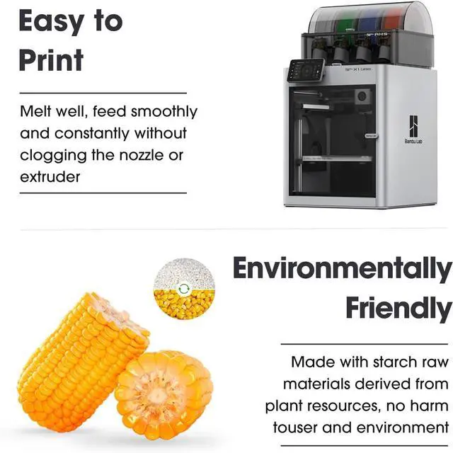 Alt view image 5 of 7 - eSUN PLA+ Filament 1.75mm, 3D Printer Filament PLA Plus, Dimensional Accuracy +/- 0.03mm, 1KG Spool (2.2 LBS) 3D Printing Filament for 3D Printers, Cold White