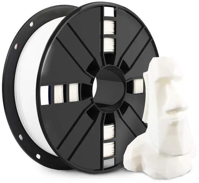 Main image of PLA 3D Printer Filament, White PLA Filament 1.75m, PLA 1kg Spool(2.2lbs), Dimensional Accuracy +/- 0.03mm