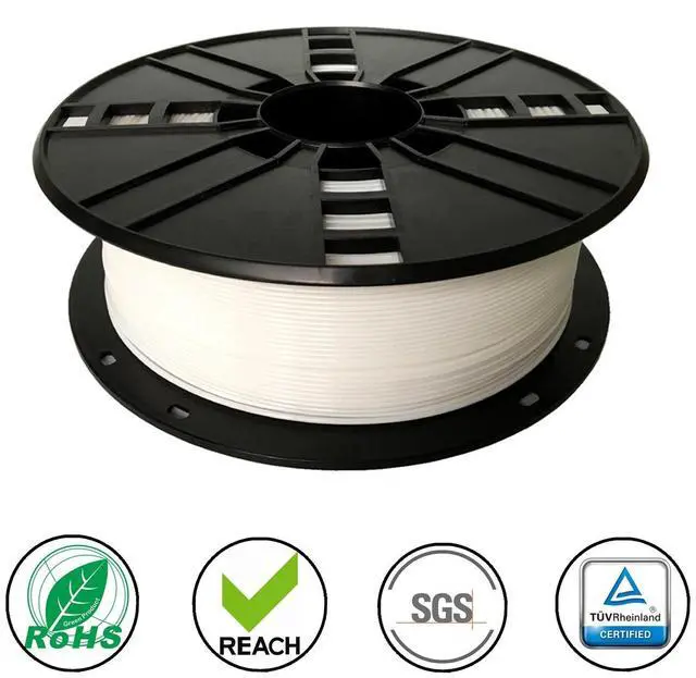 Alt view image 2 of 7 - PLA 3D Printer Filament, White PLA Filament 1.75m, PLA 1kg Spool(2.2lbs), Dimensional Accuracy +/- 0.03mm