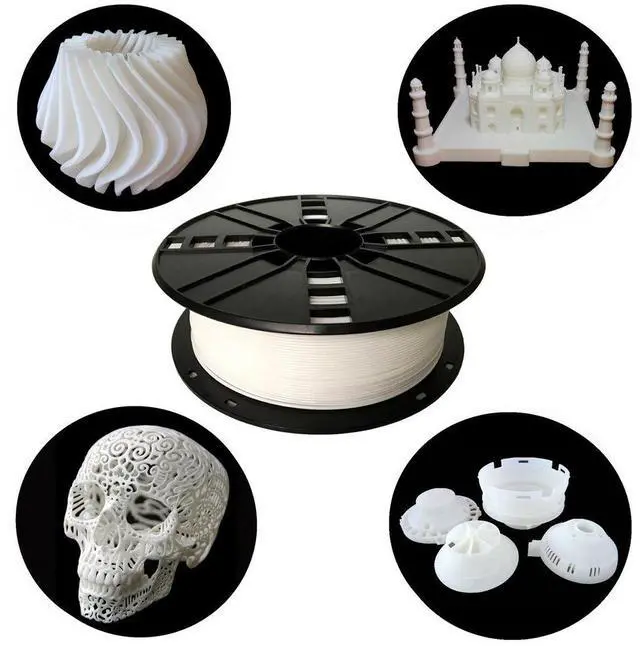 Alt view image 5 of 7 - PLA 3D Printer Filament, White PLA Filament 1.75m, PLA 1kg Spool(2.2lbs), Dimensional Accuracy +/- 0.03mm