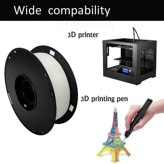 Alt view image 6 of 7 - PLA 3D Printer Filament, White PLA Filament 1.75m, PLA 1kg Spool(2.2lbs), Dimensional Accuracy +/- 0.03mm