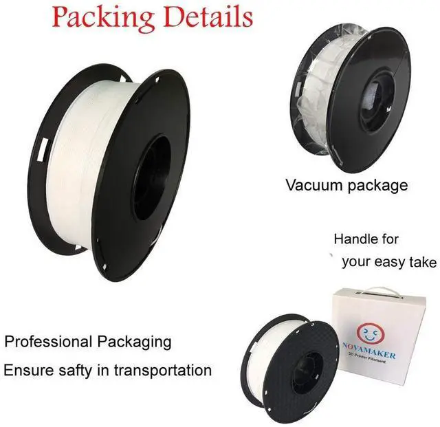 Alt view image 7 of 7 - PLA 3D Printer Filament, White PLA Filament 1.75m, PLA 1kg Spool(2.2lbs), Dimensional Accuracy +/- 0.03mm