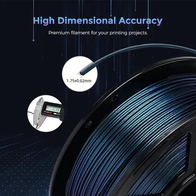 Alt view image 3 of 6 - FLASHFORGE PETG Filament 1.75mm, Chameleon Color Shift 3D Printer Filament, Changes Color with Light and Angles, 1KG Spool (2.2lbs), Dimensional Accuracy±0.02 mm, Premium PETG Filament(Burnt Titanium)