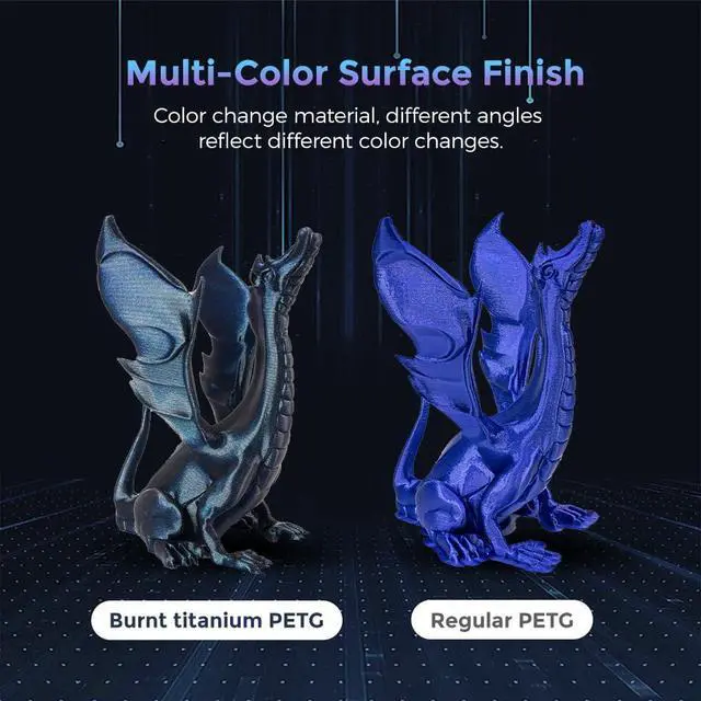 Alt view image 4 of 6 - FLASHFORGE PETG Filament 1.75mm, Chameleon Color Shift 3D Printer Filament, Changes Color with Light and Angles, 1KG Spool (2.2lbs), Dimensional Accuracy±0.02 mm, Premium PETG Filament(Burnt Titanium)