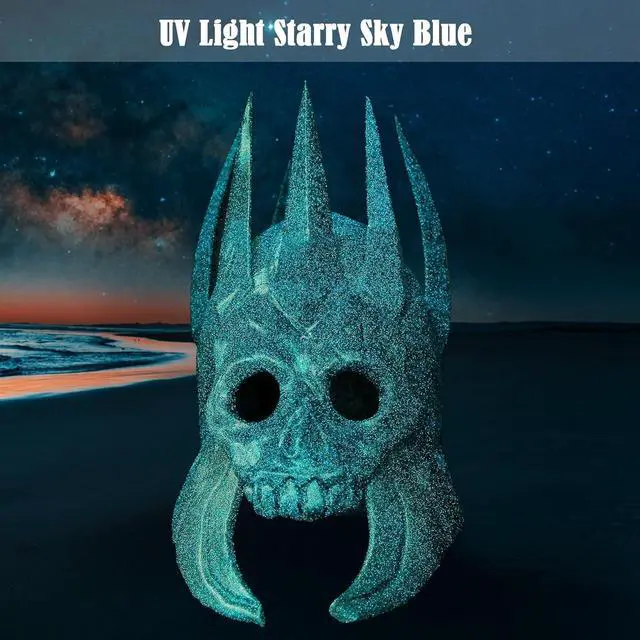 Alt view image 3 of 7 - PLA Filament 1.75mm,3D Printer Filament UV Light Glitter PLA, Black Blue Starry Sky Filament 3D Printing Filament 1.75mm+/-0.02mm,1KG/2.2lb