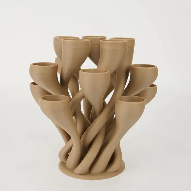 Alt view image 2 of 7 - AMOLEN 3D Printing Filament Pla Wood Bamboo 3D Printer Filament, PLA Filament 1.75mm 15% Real Bamboo Fiber, 1kg/2.2lb 15% Wood Fiber