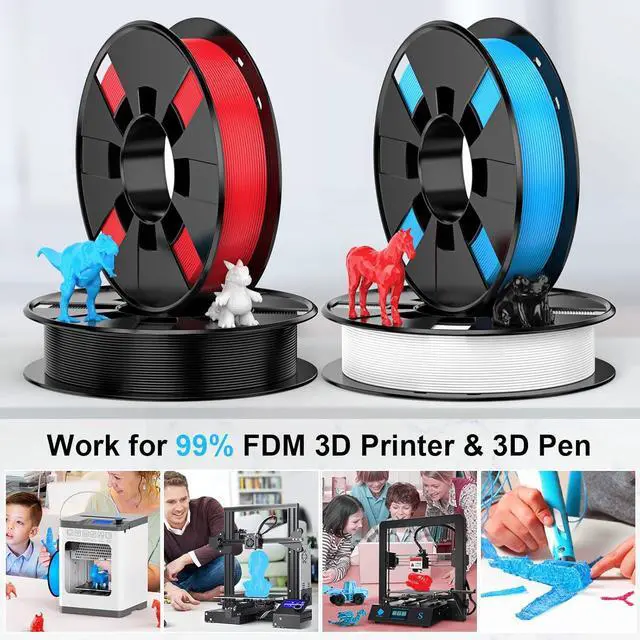 Alt view image 7 of 7 - ENTINA 4 Colors PLA 3D Printer Filament for Tina 2, Dimensional Accuracy +/- 0.02mm, 1.75MM 200G 3D Printer Filament Bundle for 3D Printers