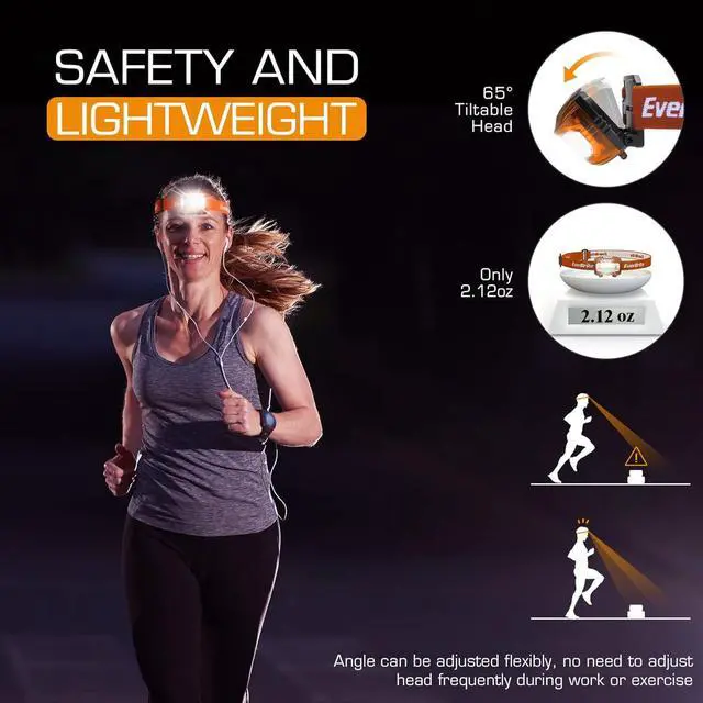 Alt view image 4 of 7 - EverBrite Headlamp, 5 Pack Kids Headlamp with Red Light and Memory Function, Head Lamp for Adults and Kids with 5 Modes, Bright Headlamps for Camping, Running, Batteries Included