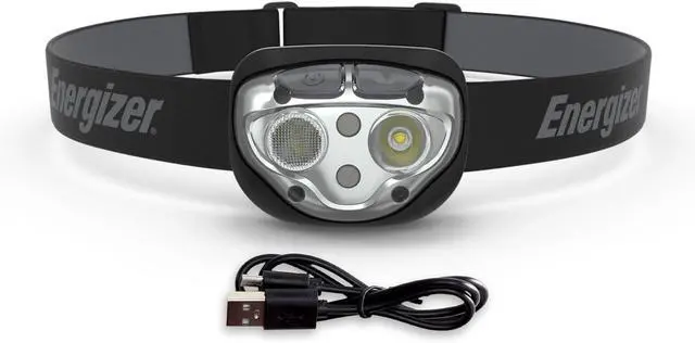Main image of Energizer Rechargeable LED Headlamp Pro400, IPX4 Water Resistant, High-Powered Bright LED, Multiple Light Modes, Best Headlight for Camping, Running, Outdoors, Emergency Light, USB Included