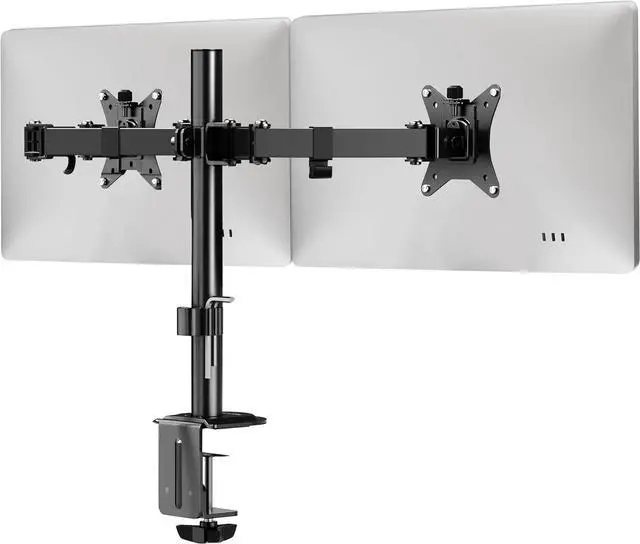 Main image of Mount-It! Dual Monitor Mount, Dual Monitor Arm for 2 Screens on Desk, Adjustable Tilt and Swivel Arms for Double Screen up to 32 and 19.8 Lbs VESA 75x75 and 100x100 C-clamp & Grommet