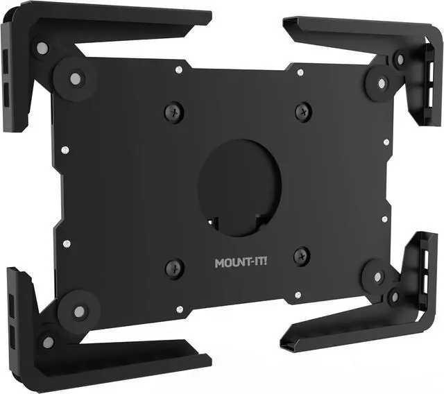 Alt view image 2 of 7 - Mount-It! Universal Tablet Wall Mount, Anti-Theft iPad Mount, Enclosure Fits Tablets from 9.7" to 13" Screen Size, Flush Wall Mounting Kiosk, Durable Steel Design, Black