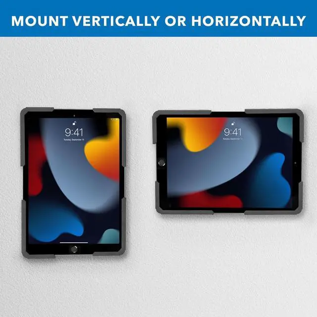 Alt view image 6 of 7 - Mount-It! Universal Tablet Wall Mount, Anti-Theft iPad Mount, Enclosure Fits Tablets from 9.7" to 13" Screen Size, Flush Wall Mounting Kiosk, Durable Steel Design, Black