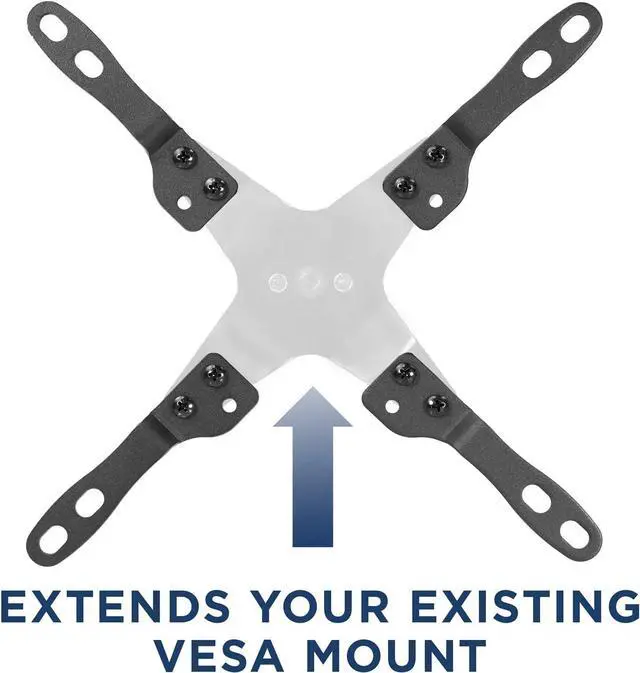 Alt view image 3 of 7 - Mount-It! VESA Mount Adapter Kit | TV Wall Mount Bracket Adapter Converts 75x75 and 100x100 mm Patterns to 200x100 and 200x200 mm | Fits Most 23 Inch to 42 Inch TVs and Monitors | Hardware Included
