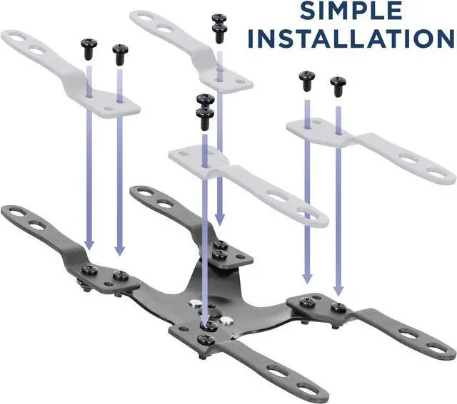 Alt view image 6 of 7 - Mount-It! VESA Mount Adapter Kit | TV Wall Mount Bracket Adapter Converts 75x75 and 100x100 mm Patterns to 200x100 and 200x200 mm | Fits Most 23 Inch to 42 Inch TVs and Monitors | Hardware Included