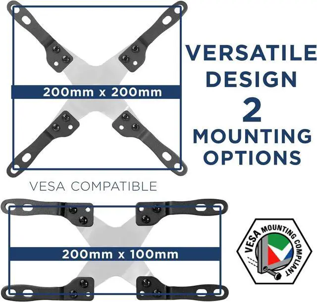 Alt view image 7 of 7 - Mount-It! VESA Mount Adapter Kit | TV Wall Mount Bracket Adapter Converts 75x75 and 100x100 mm Patterns to 200x100 and 200x200 mm | Fits Most 23 Inch to 42 Inch TVs and Monitors | Hardware Included