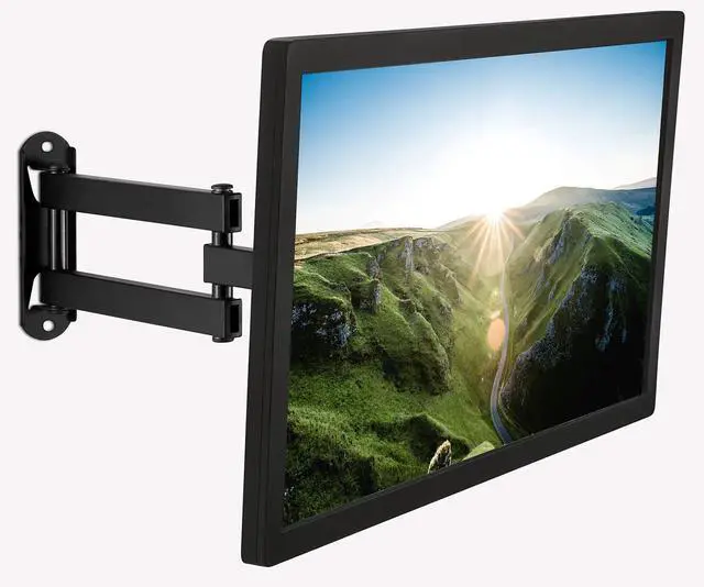 Alt view image 2 of 7 - Mount-It! TV Wall Mount, Universal Fit for 19, 20, 24, 27, 32, 34, 37 and 40 Inch TVs and Computer Monitors, Full Motion Tilt and Swivel 14 Extension Arm, VESA 75, 100 Compatible