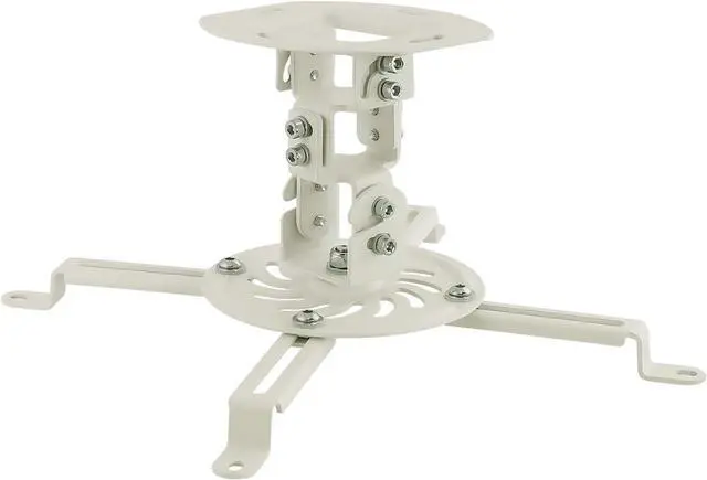 Main image of Mount-It! Low Profile Projector Ceiling Mount [30 lbs Capacity] Universal Bracket | 360 Full Motion Rotation with 30 Degree Tilt and Roll | 6 Inches High (White | Short)