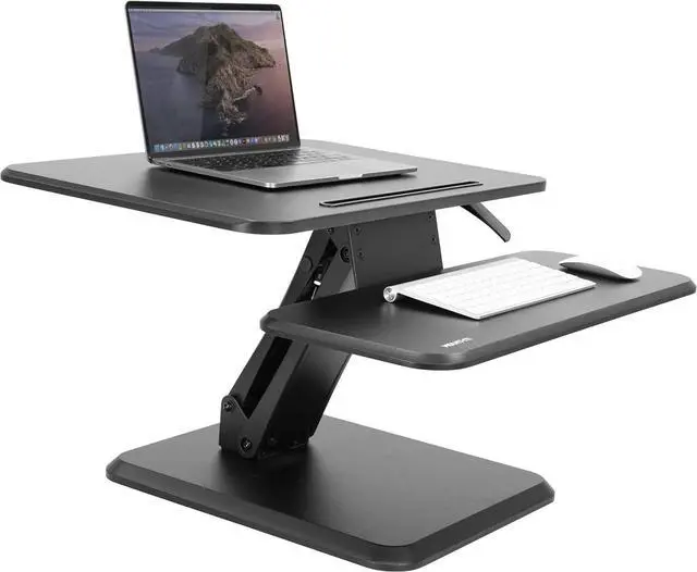 Main image of Mount-It! Standing Desk Converter, Compact Small 25 Adjustable Desktop Standing Desk - Sit to Desk Riser, Manual Lift with Gas Spring for Home Laptop, Office Standing Computer Desks