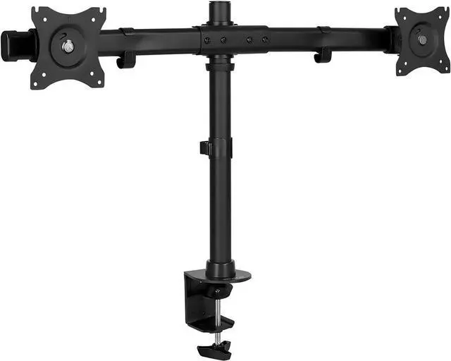 Main image of Mount-It! Dual Monitor Mount | Double Monitor Desk Stand Arm | Fits 2 Computer Screens 17 19 20 21 22 24 27 Inch | Two VESA 75 100 Compatible Displays | C-Clamp and Grommet Bases Included