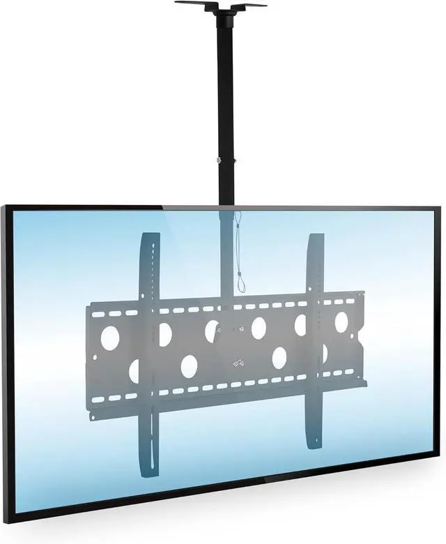 Alt view image 3 of 7 - Mount-It! TV Ceiling Mount, Full Motion Height Adjustable Swivel Tilting Bracket for 42, 45, 47, 49, 50, 55, 60, 65, 70, 75, 80, 85, 90 Inch, TVs 220 Lbs Capacity