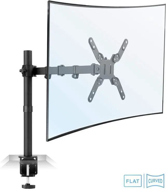 Alt view image 2 of 7 - Mount-It! Large Monitor Desk Mount with VESA 200 (200x200, 200x100) Bolting Pattern, Fits up to 42 Inch and Ultrawide Monitors, Full Motion with Clamp and Grommet Base