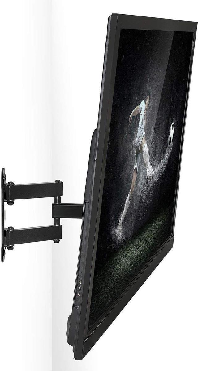 Alt view image 2 of 7 - Mount-It! Full Motion Corner TV Wall Mount | Single Stud Install | Swivel, Tilt & 15 Extension | Single Arm for 32-50 TVs | Heavy-Duty Steel | Fits VESA 100x100-400x400 | 66 lbs Capacity
