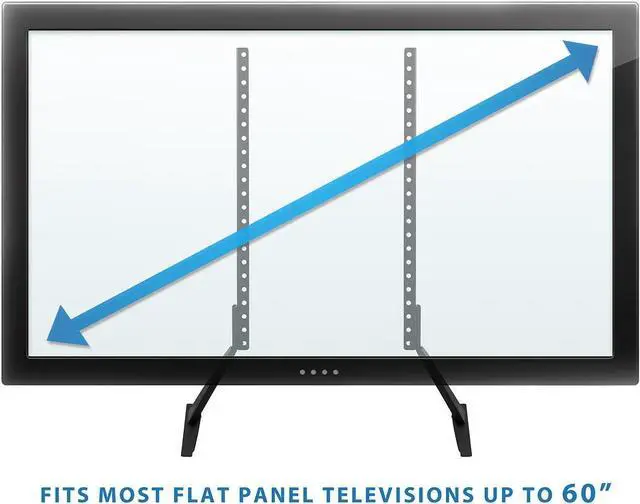 Alt view image 7 of 7 - Mount-It! Universal TV Stand, TV Stand Mount, TV Legs for 32-60 inch LCD/LED/OLED Plasma TVs, Height Adjustable, 110 Lb Capacity, VESA up to 800x400 mm