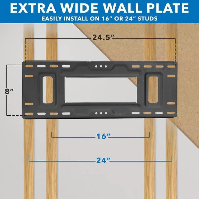 Alt view image 7 of 7 - Mount-It! Long Arm TV Mount, Full Motion Long Extension Wall Bracket with 38.5 inch Extension,TV Wall Mount Fits Screens 40, 50, 55, 60, 65, 70, 75, 80 Inch, Max VESA 600x400 Compatible, Holds 121 Lbs