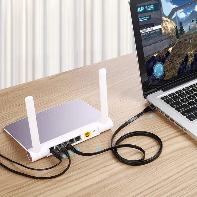 Alt view image 7 of 7 - BUSOHE Cat8 Ethernet Cable 15FT 5 Pack Multi Color, 40Gbps 2000MHz Cat-8 Flat Computer Internet LAN Network Patch Cable Cord, High Speed Cat8 Cable with Gold Plated RJ45 Connector - 15 Feet